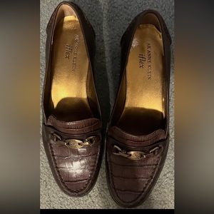 Ann Klein I-flex brown loafer shoes 7-1/2